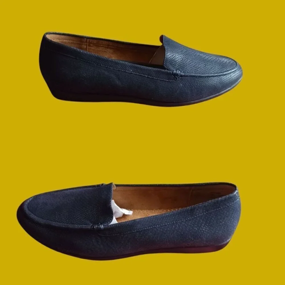 Comfortview Womens Loafers Slip-On Shoes Blue Navy Size 10W